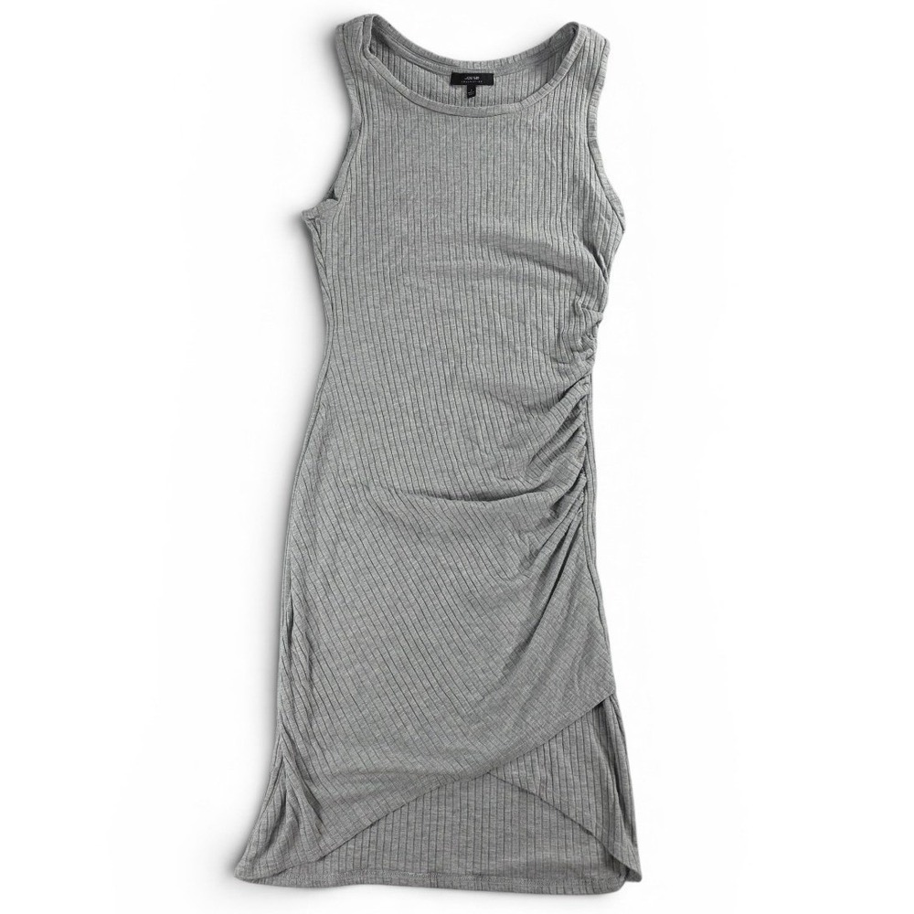 Joe's Jeans Rasheeda Ruched Ribbed Tank Dress Gray S Womens Bodycon‎ Sleeveless